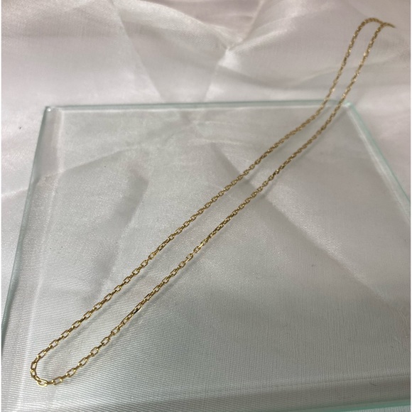 14K YELLOW GOLD small paperclip link chain REAL GOLD 18” - Picture 7 of 13